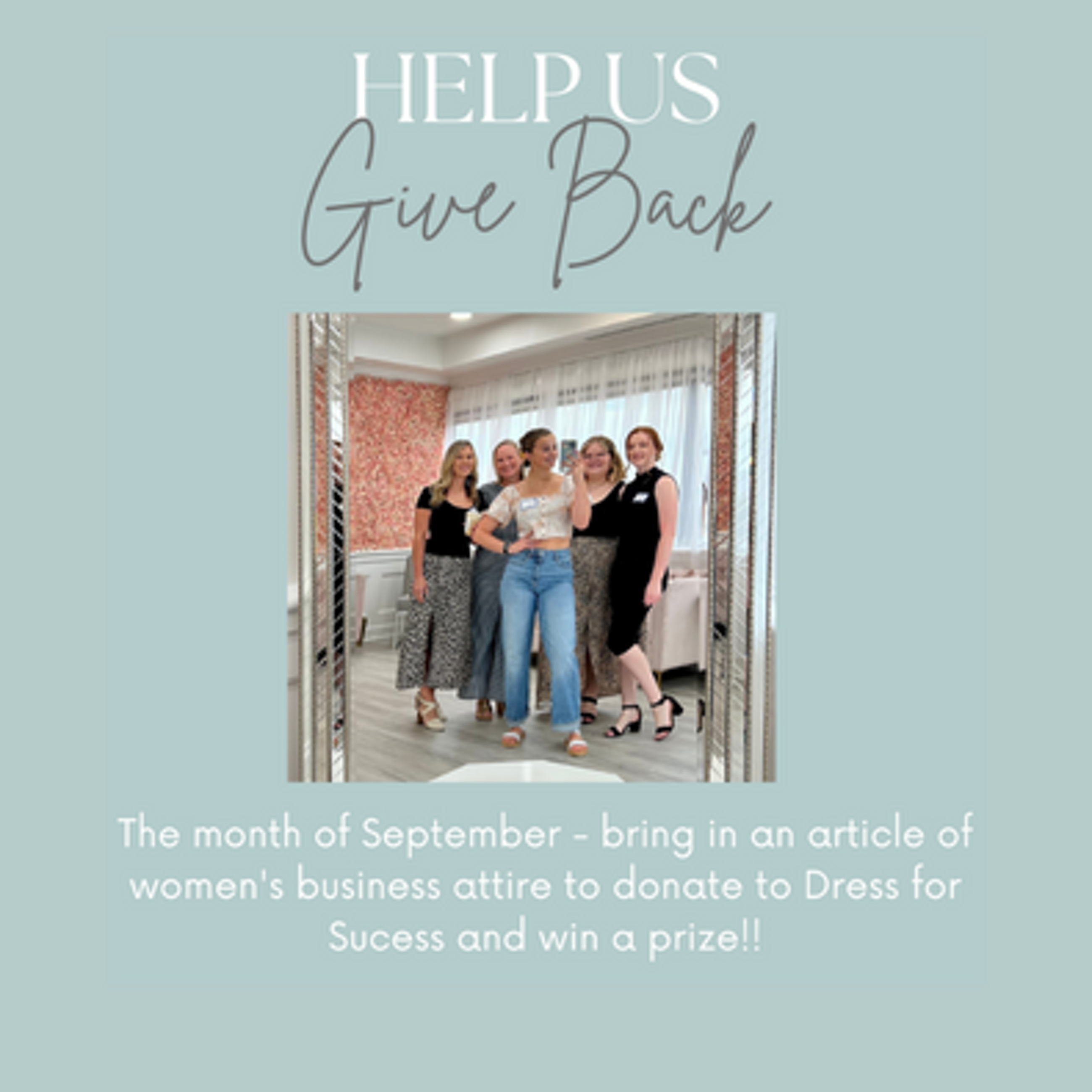 We're Giving Back! Main Image