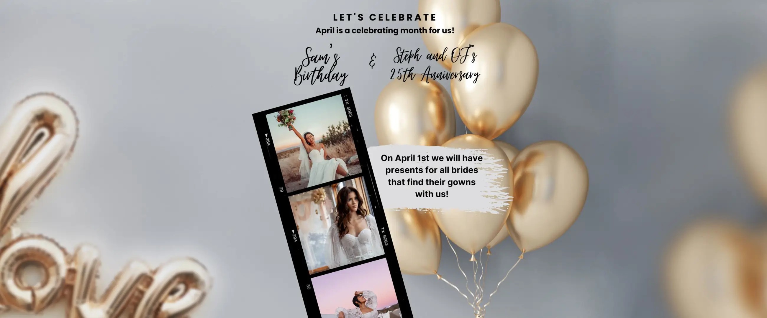 "It's Our Month of Celebrating Event" banner for desktop