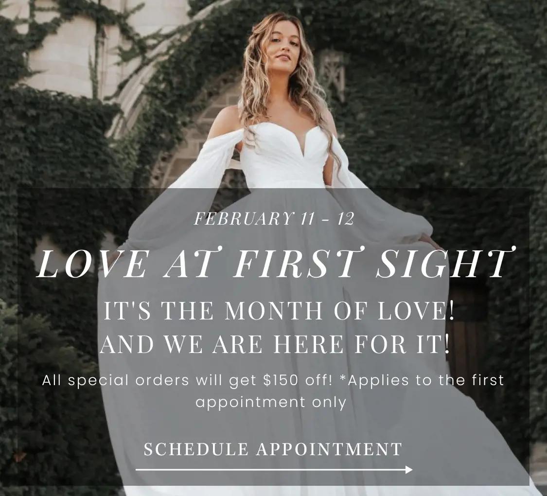 "Love at first sight" event banner for mobile